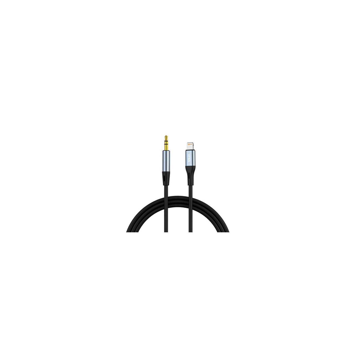 Cable VFAN L05 Lightning to mini jack 3.5mm AUX, 1m (gray)