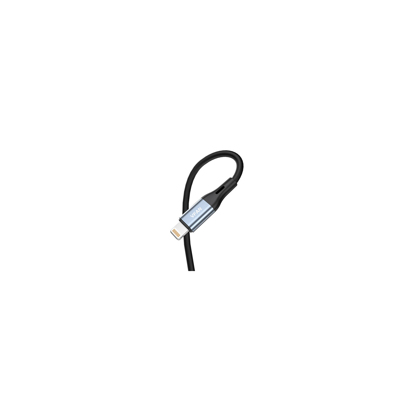 Cable VFAN L05 Lightning to mini jack 3.5mm AUX, 1m (gray)