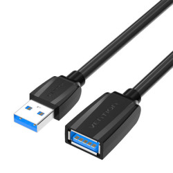 View product Extension Cable USB 3.0 male USB to female USB Vention VAS-A45-B150 1.5m (Black)