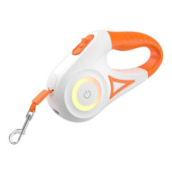 View product Rojeco Dog Automatic Leash LED 5 m (white and orange)