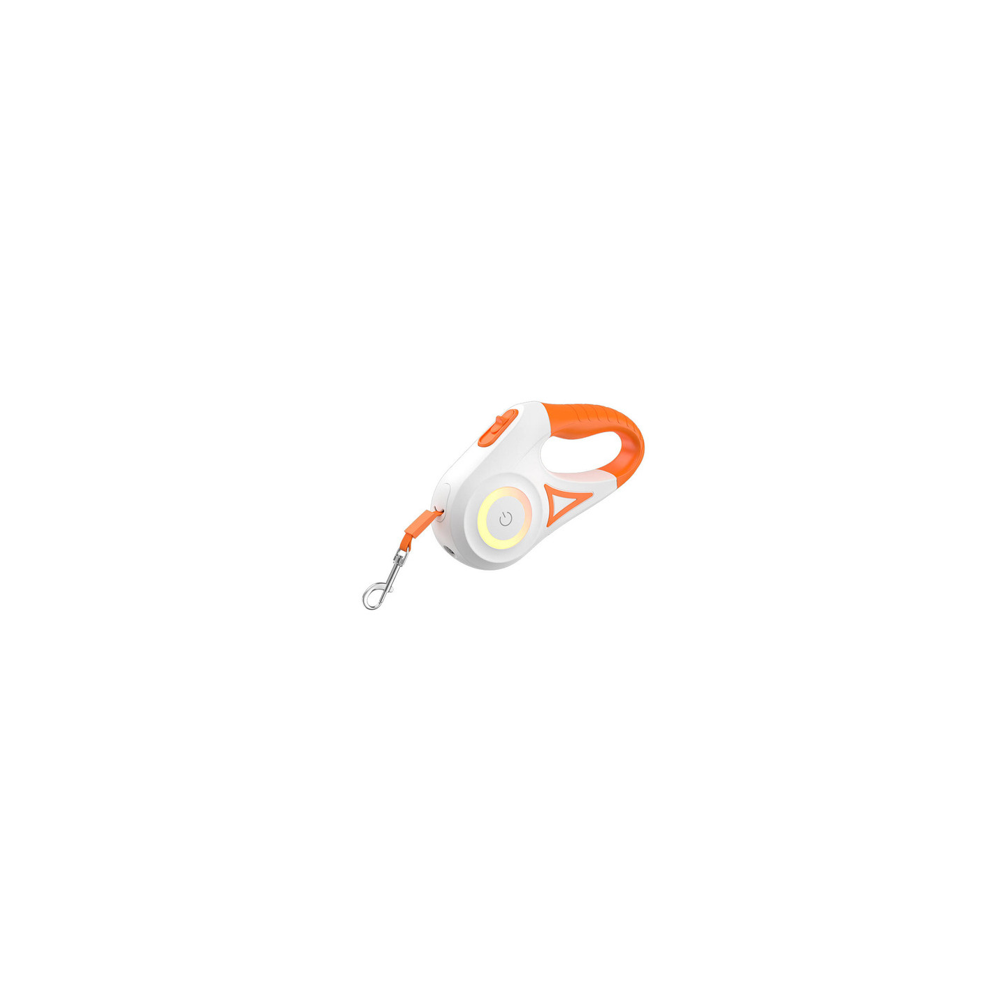 Rojeco Dog Automatic Leash LED 5 m (white and orange)