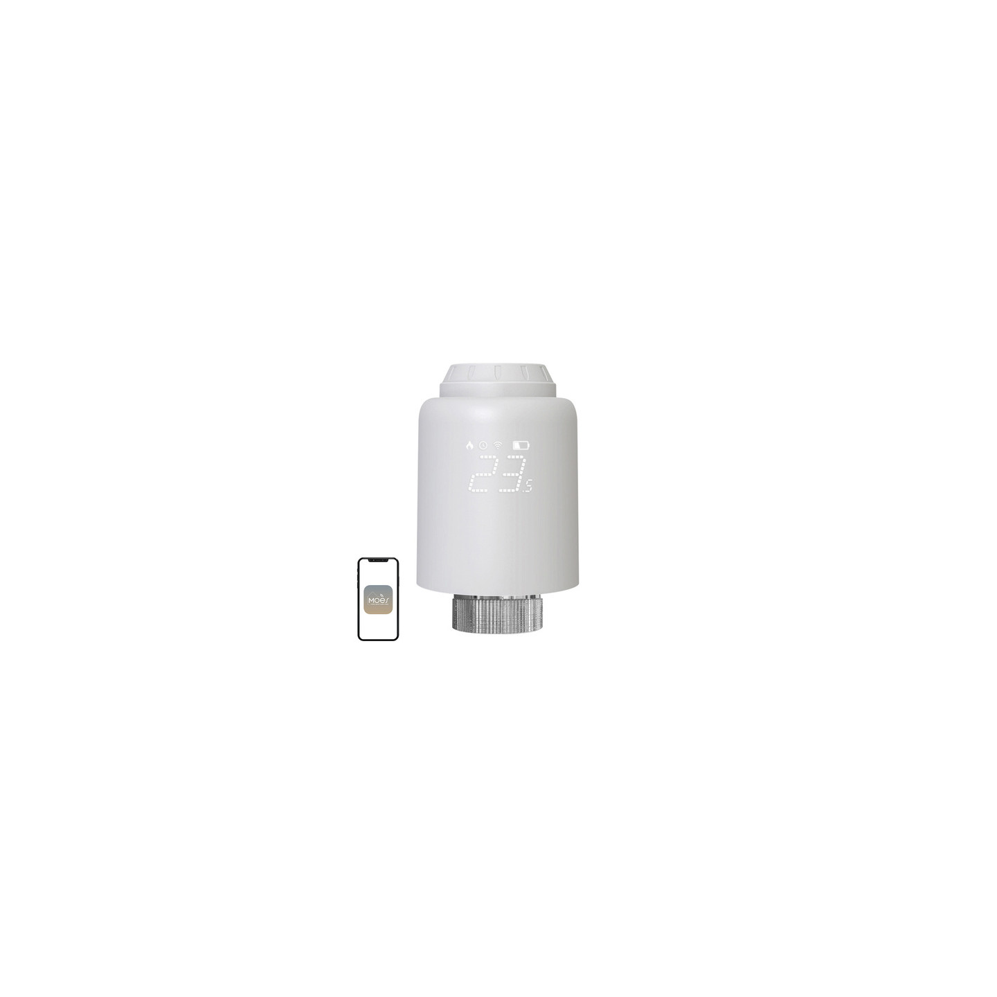 MOES ZTRV-PJ-601-MS Smart Thermostatic Head