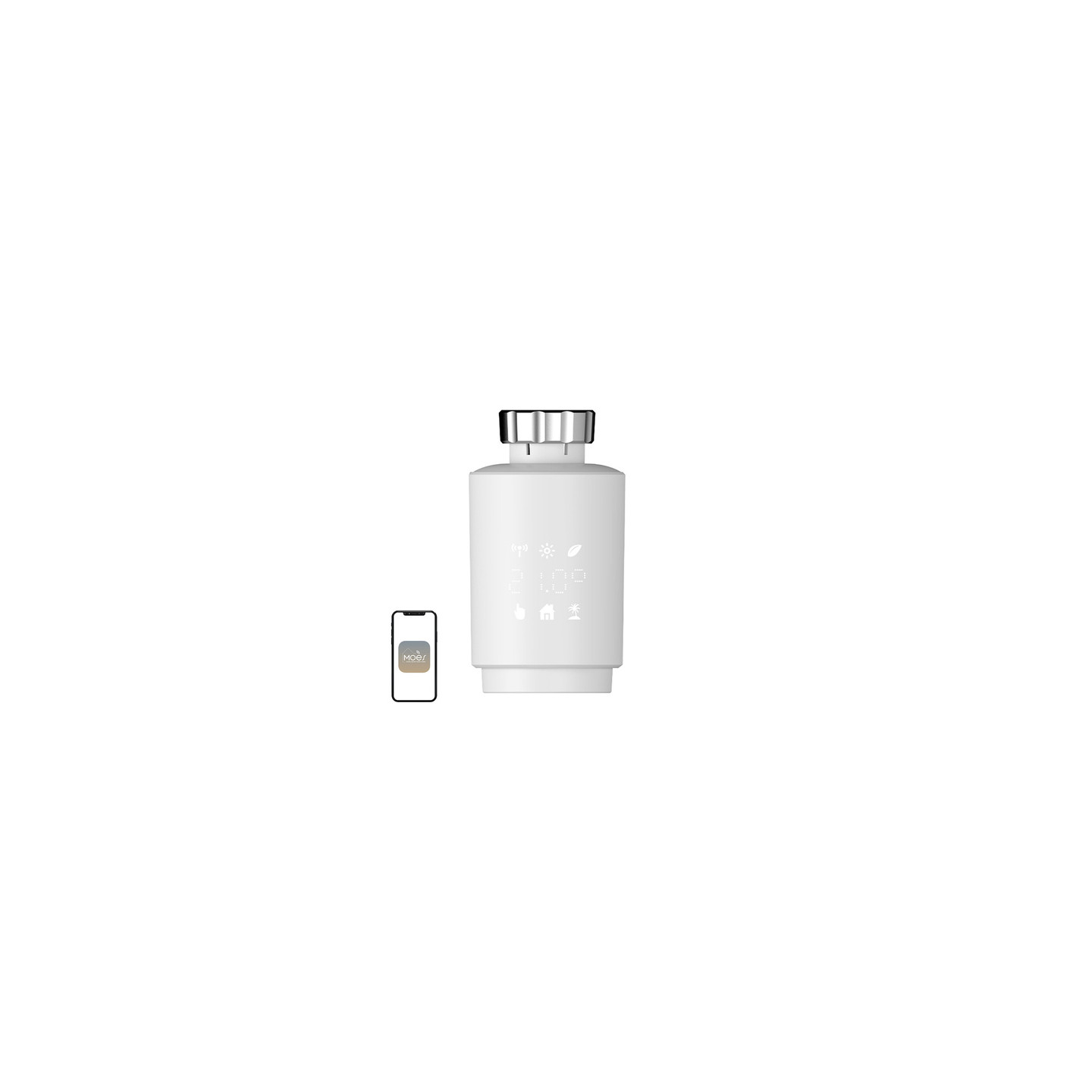 MOES TV02 ZigBee LCD Thermostatic Head