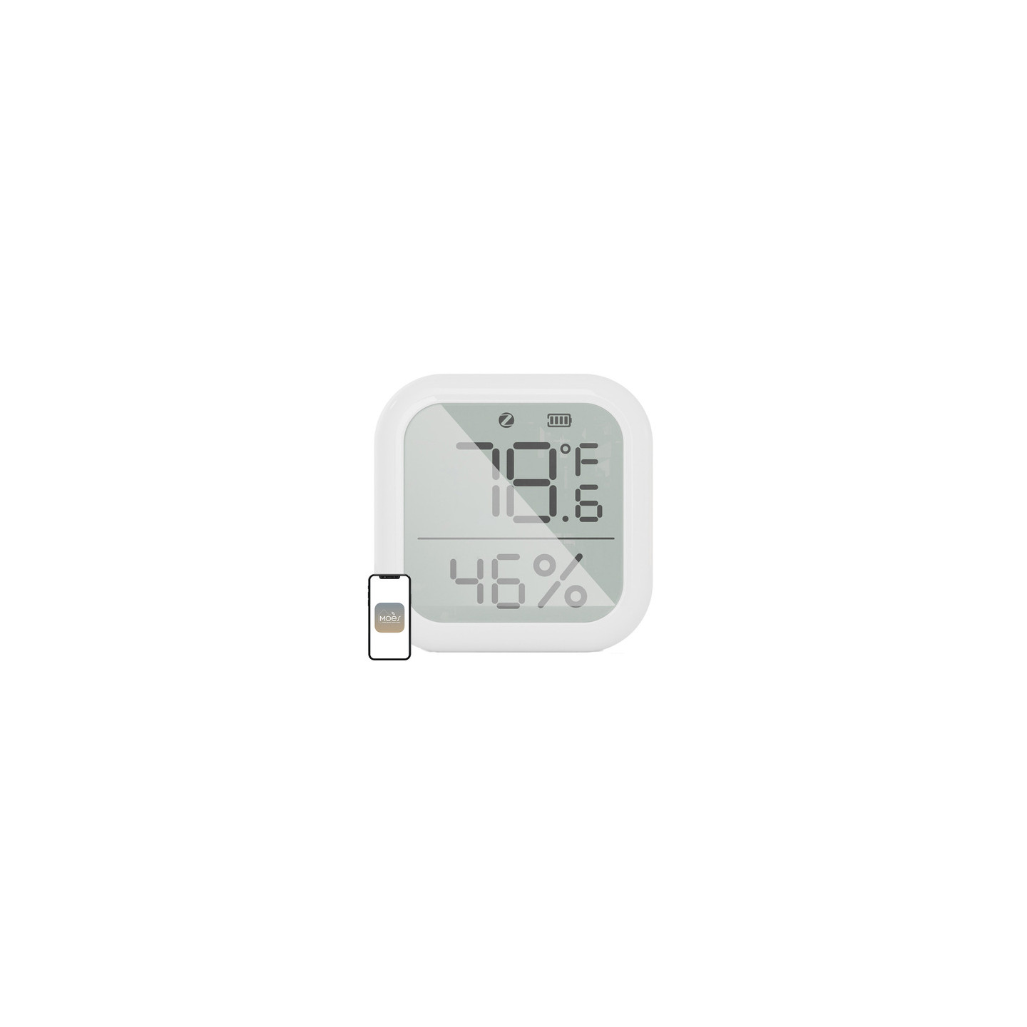 MOES ZSS-KB-TH-LF-C ZigBee LCD Temperature and Humidity Sensor
