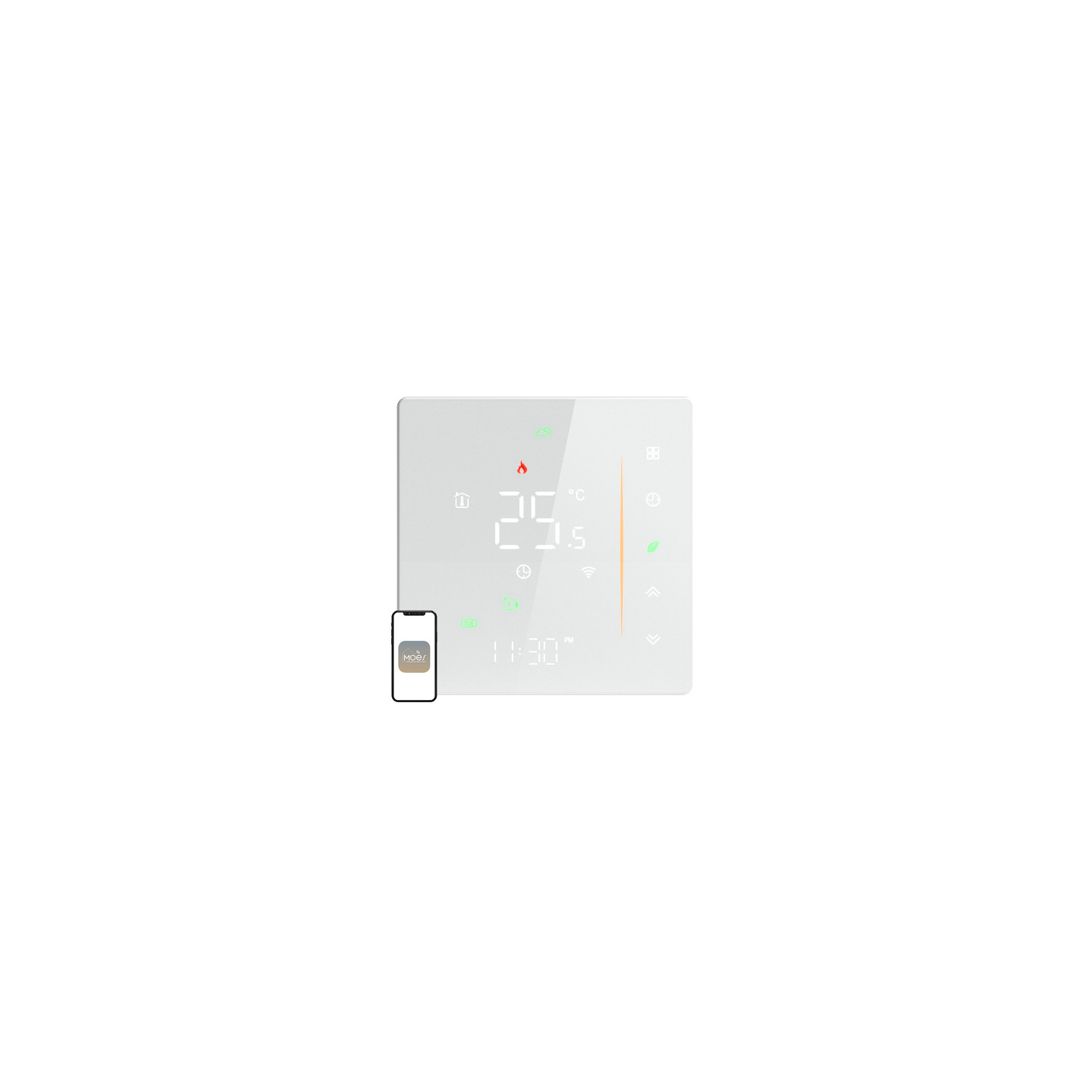MOES WHT-006-GB-WH Wi-Fi Thermostat for Electric Heating (White)