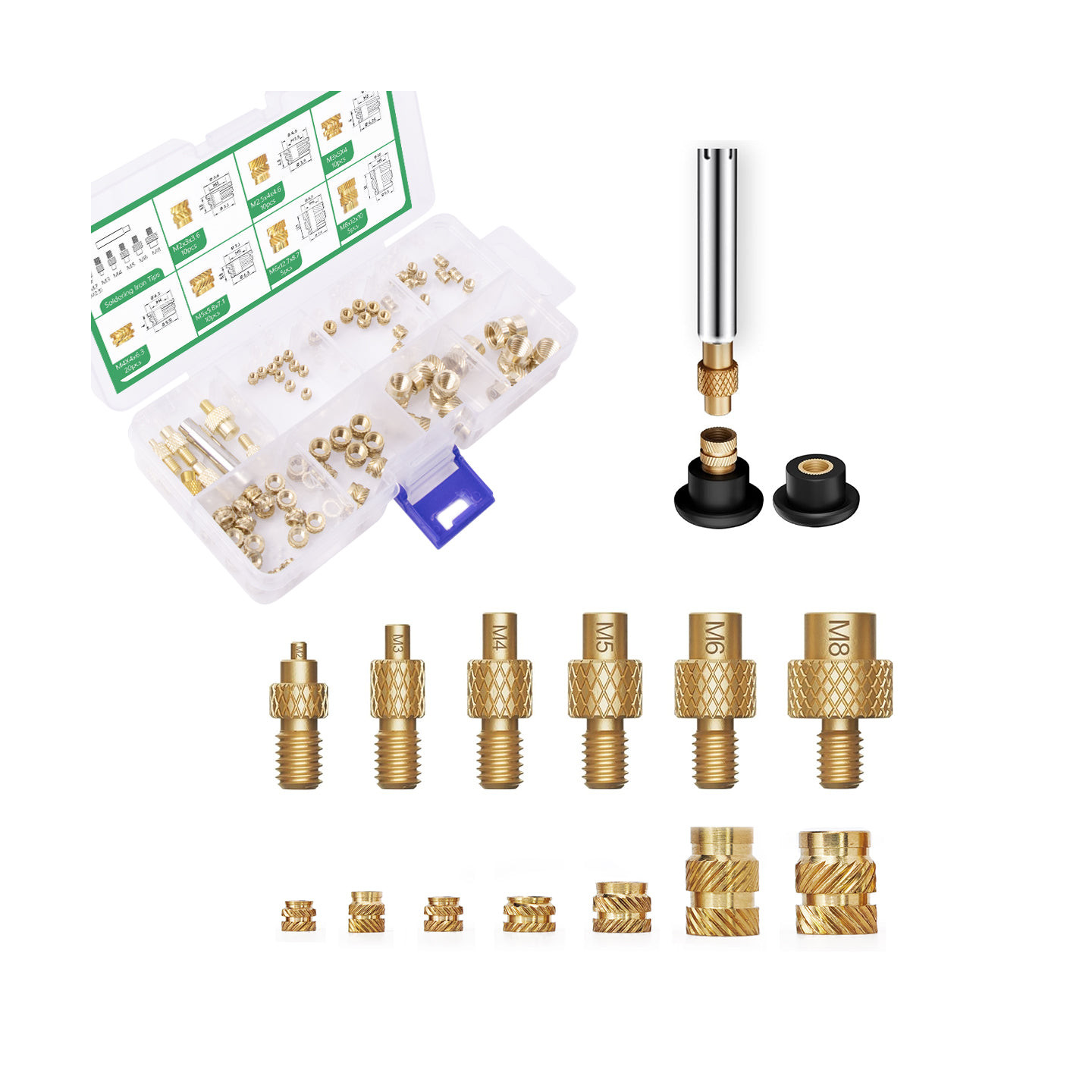 Mintion Heat Set Insert Tips and Threaded Inserts