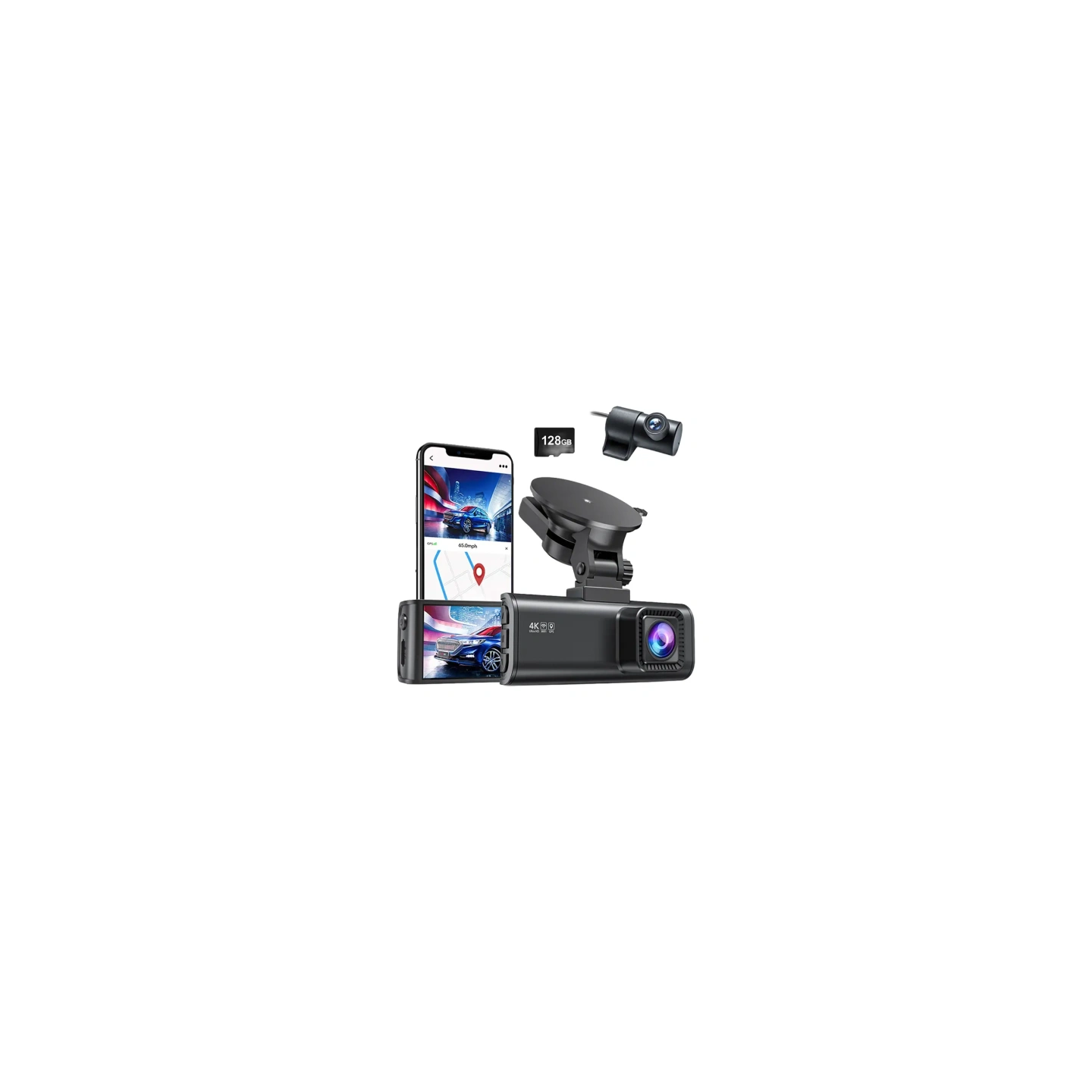 REDTIGER F7NP WiFi 4K + 1080p 128GB Dash Cam