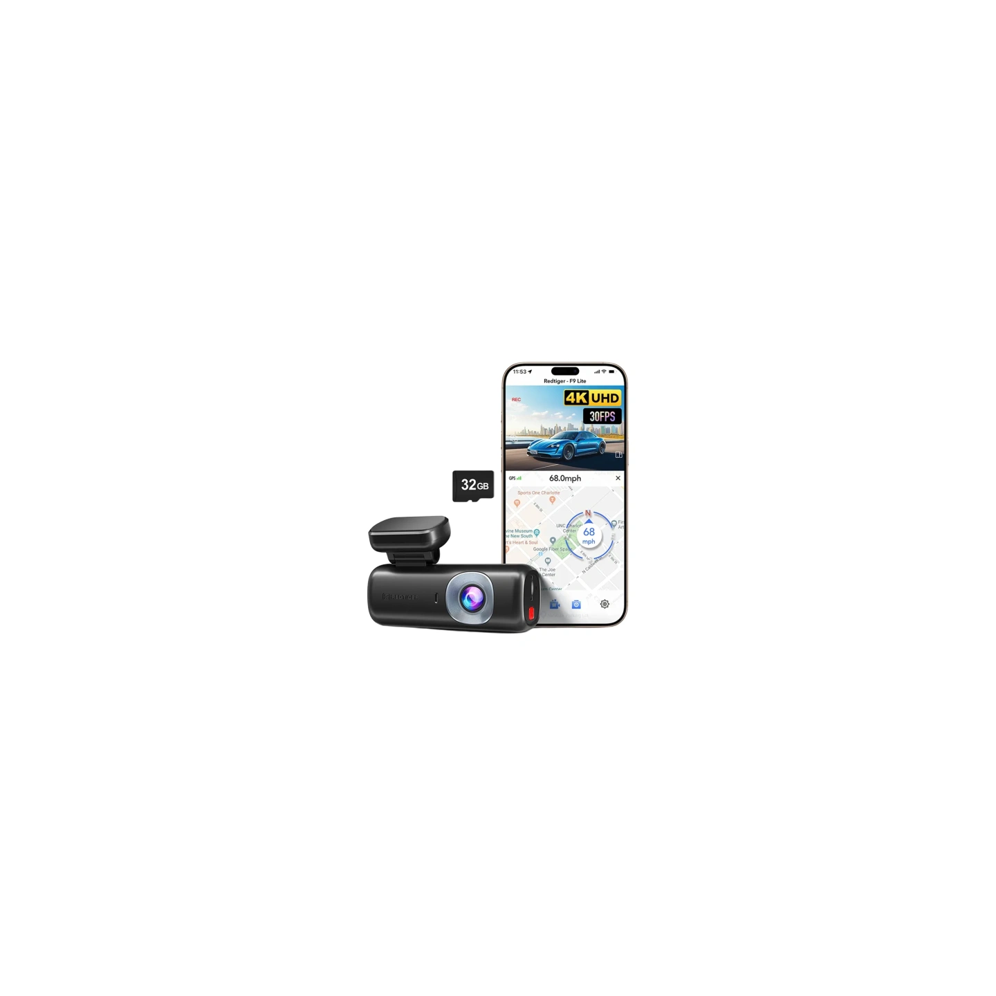 REDTIGER F9 Lite 4K 32GB Dash Cam