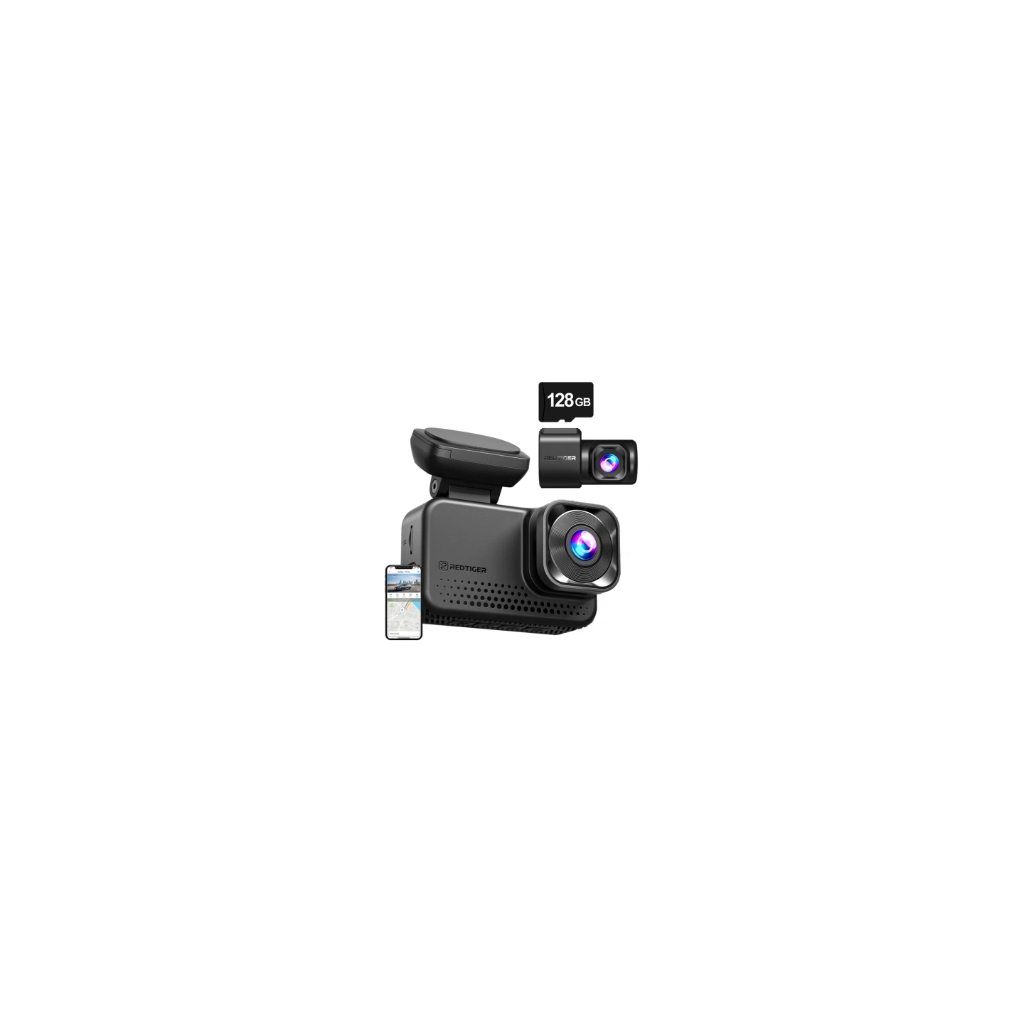 REDTIGER VC70 Wi-Fi 4K + 2.5K 128GB Dash Cam
