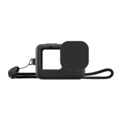 View product Puluz Silicone Case for GoPro HERO12, HERO11, HERO10, and HERO9 Black with Lens Cover and Strap (Black)