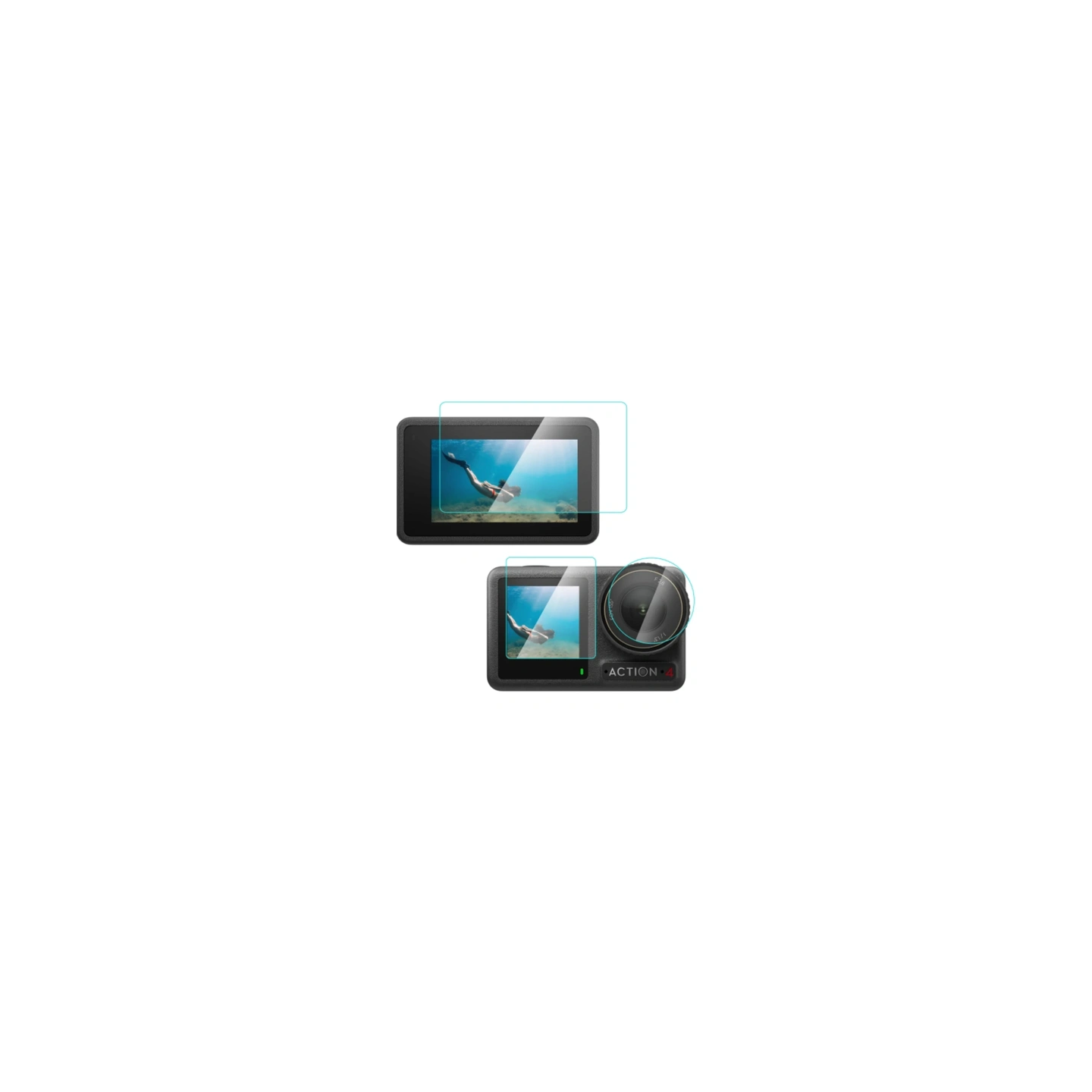 Puluz Tempered Glass for DJI Osmo Action 4 (Clear)