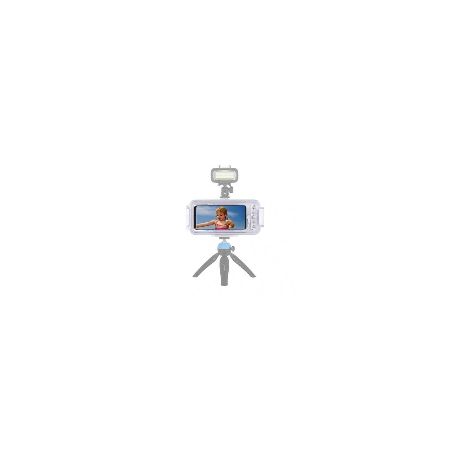 Puluz Waterproof Case (45m) for USB-C Smartphones for Underwater Photos and Videos (White)