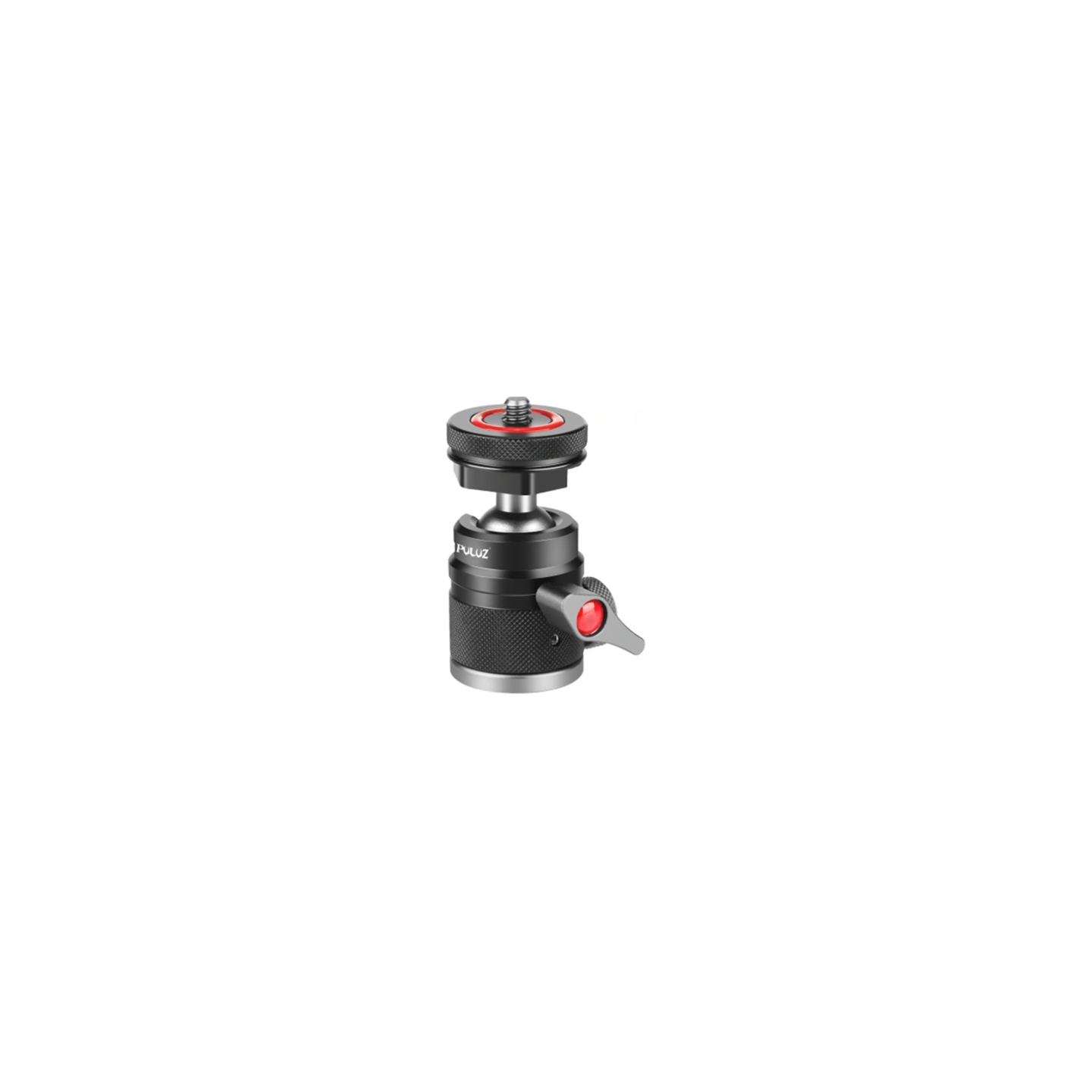 Puluz aluminum alloy ball head with cold shoe mount (black)