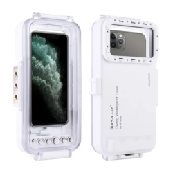 View product Puluz Waterproof Case (45m) for iPhone: For Underwater Photos and Videos (White)