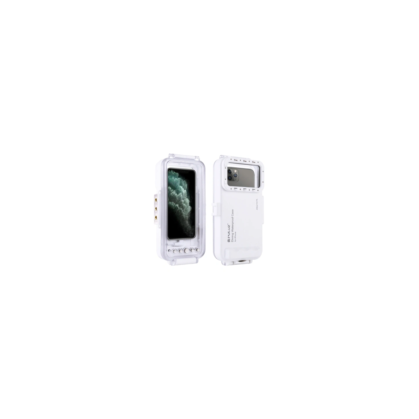 Puluz Waterproof Case (45m) for iPhone: For Underwater Photos and Videos (White)