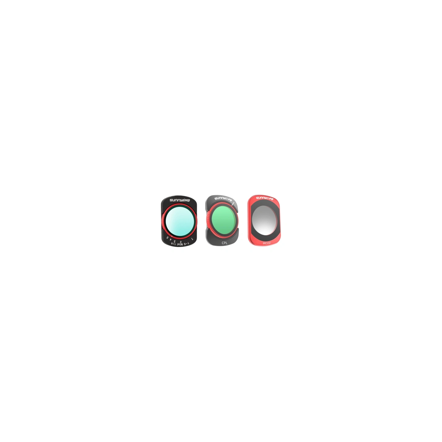 Sunnylife filter set for Osmo Pocket 4/Pocket 3: VND2-32, CPL, MCUV, Black Mist 1/4