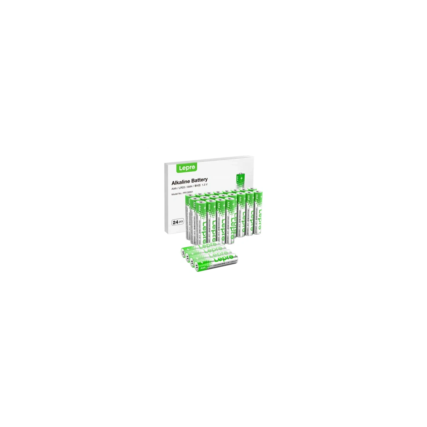 LEPRO 130001-24 AAA R3 Alkaline Batteries, 24-Pack