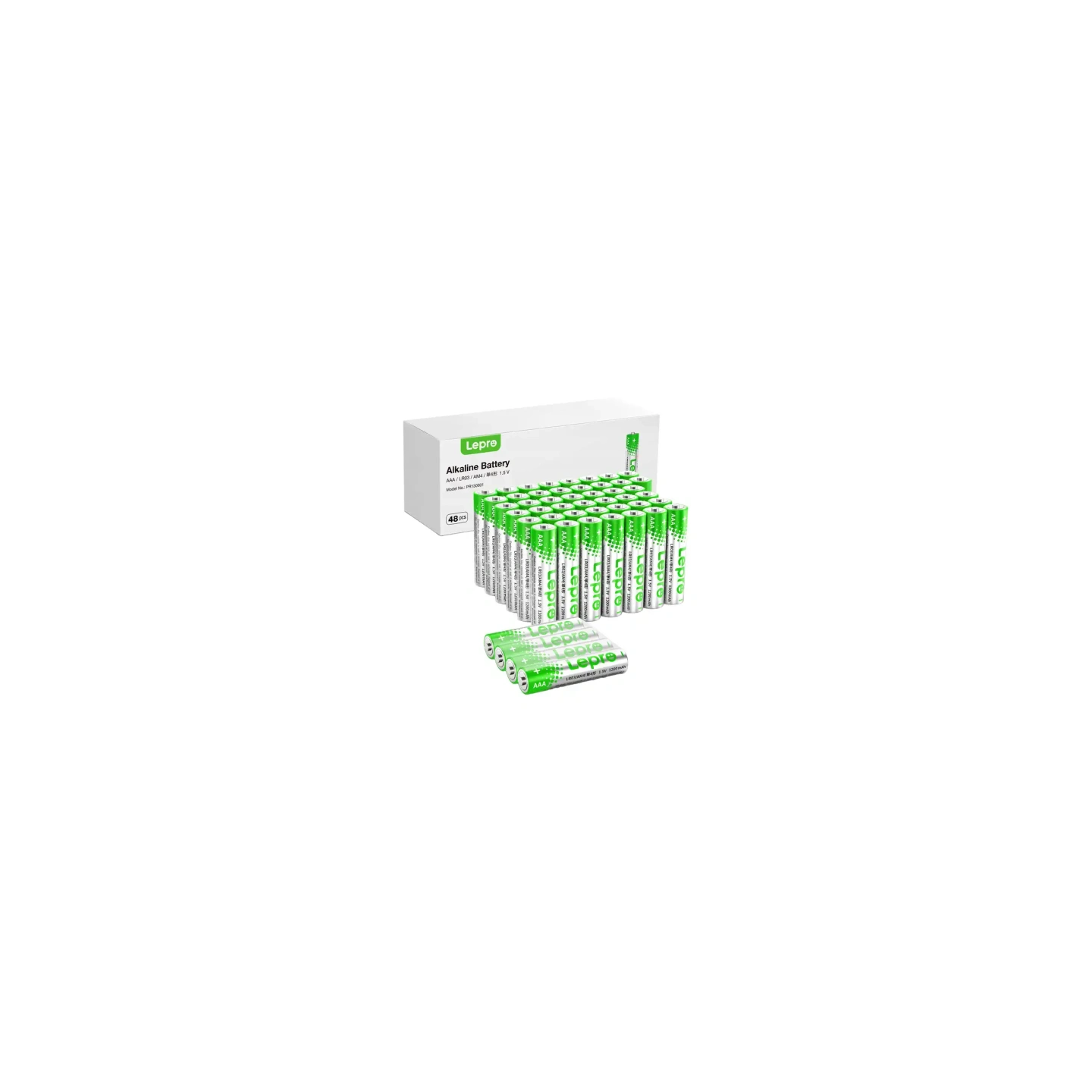 LEPRO 130001-48 AAA R3 Alkaline Batteries, 48-Pack