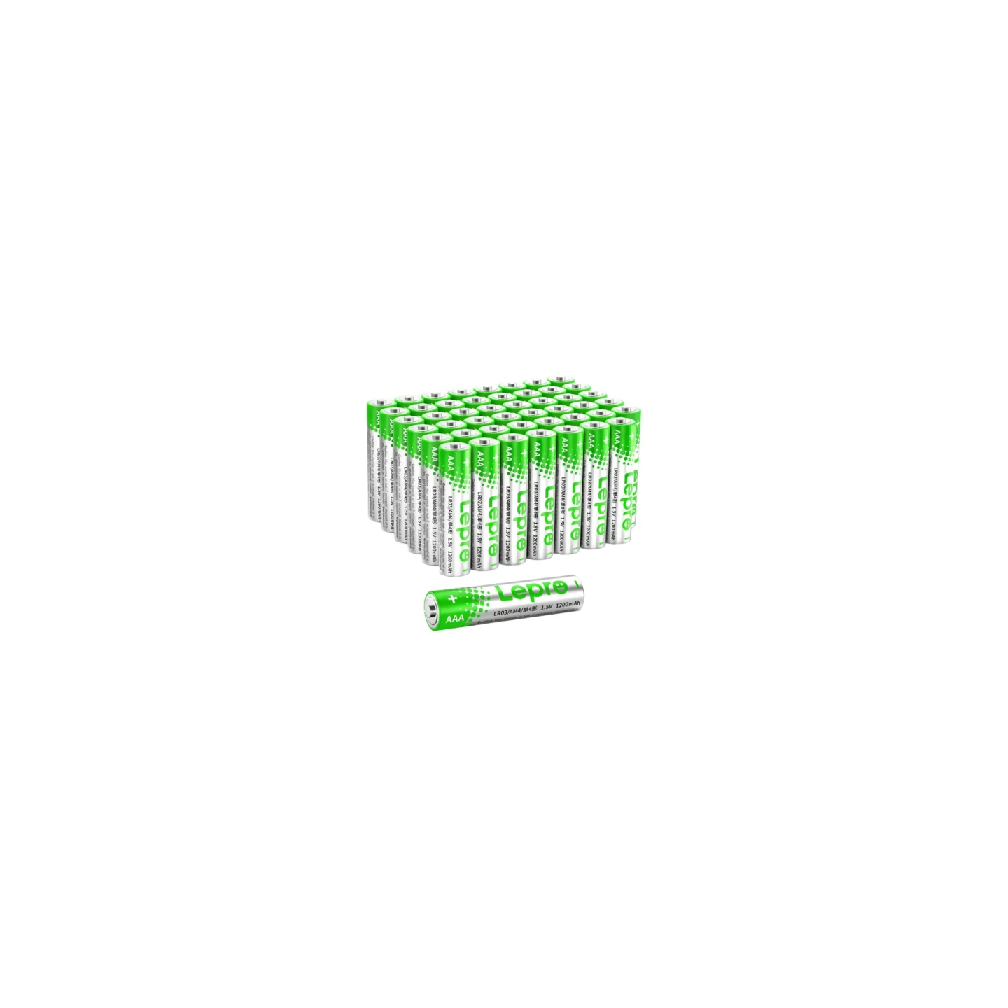 LEPRO 130001-48 AAA R3 Alkaline Batteries, 48-Pack