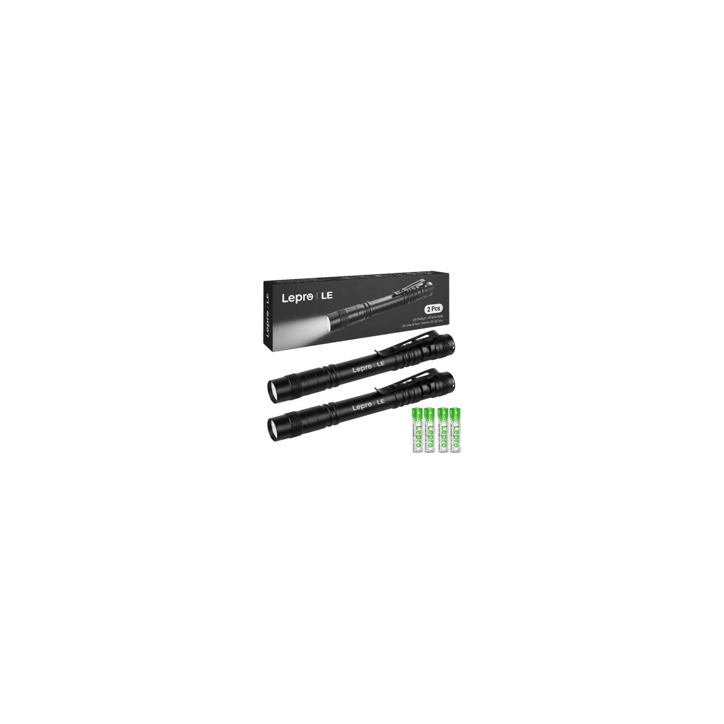 LEPRO 120023-2 Flashlight, 2-pack
