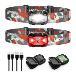 View product LEPRO 320023-2 USB Headlamp, 2-Pack