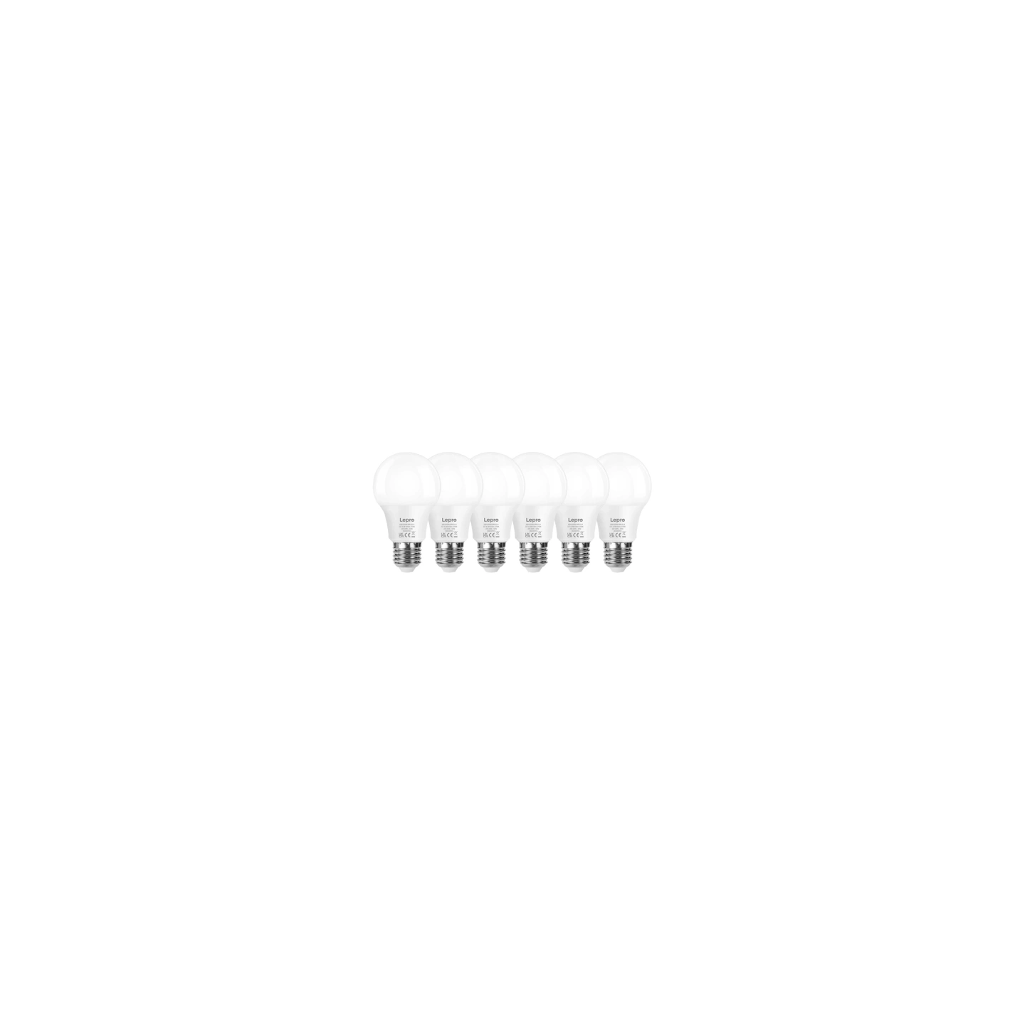 LEPRO 100089-WW-EU-6 LED Bulb, E27, A60, 8.5W (60W), 806 lm, 2700K (warm), 180°, 6-pack