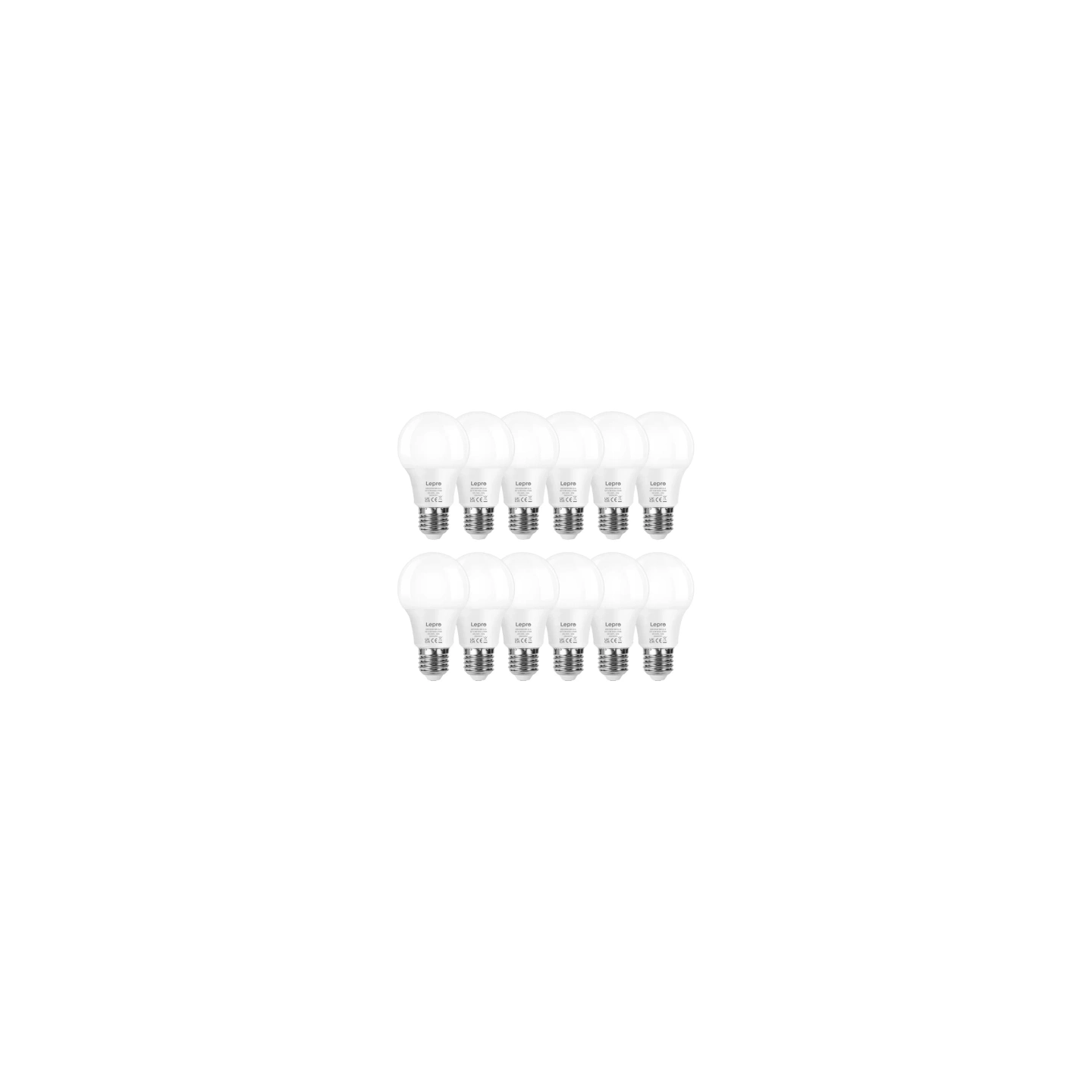 LEPRO 100089-WW-EU-12 LED Bulb, E27, A60, 8.5W (60W), 806 lm, 2700K (warm white), 180°, 12-pack