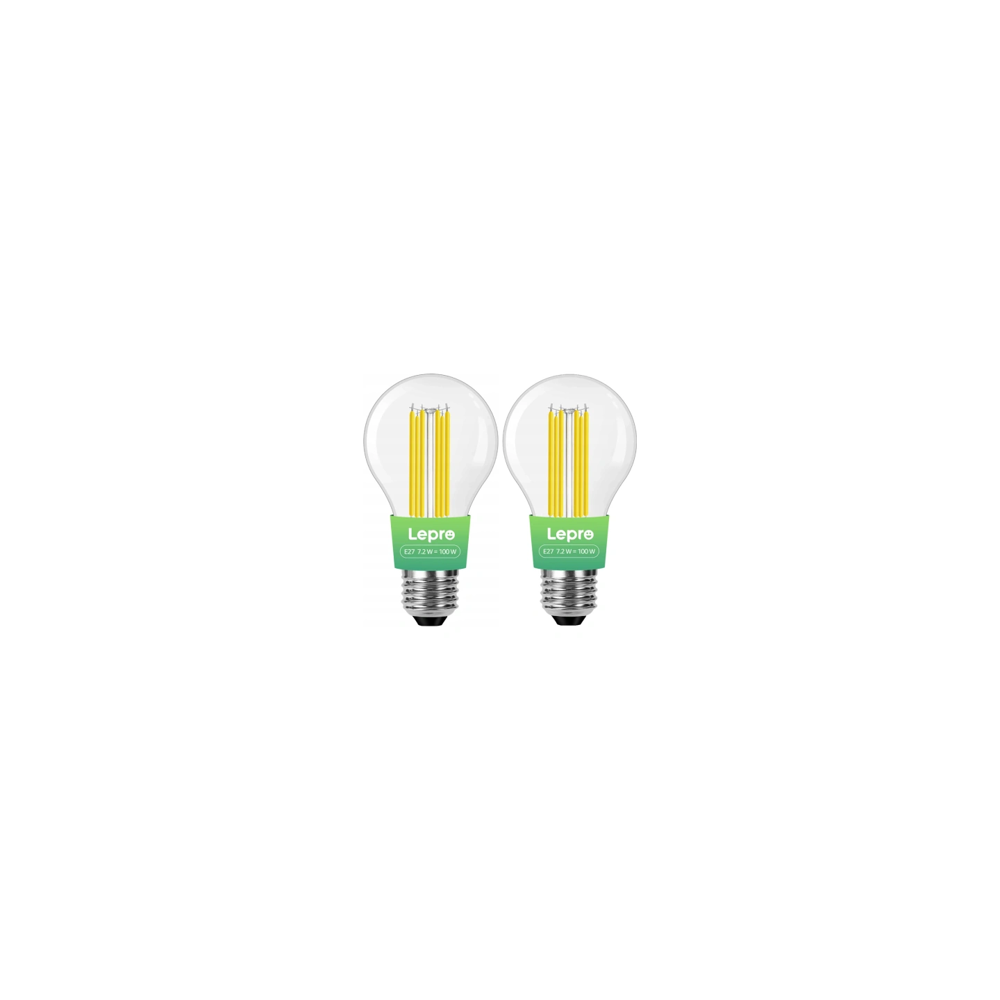 LED bulb LEPRO 100094-WW-EU-2 E27 Filament 7.2W (100W) 1521lm 2700K class A 2pcs