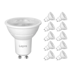 View product LEPRO 200084-WW-EU-10 GU10 Dimmable LED Bulb, 4.5W, 345 lm, 2700K, 38°, 10-pack