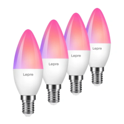 View product LEPRO BC1-EU-4 C37 RGBCW Wi-Fi LED Bulb