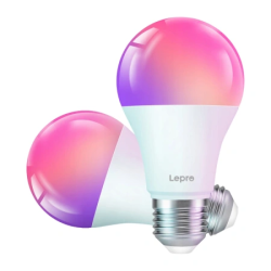 View product LEPRO B1-EU-2 Smart LED E27 Wi-Fi Light Bulb, 2-Pack