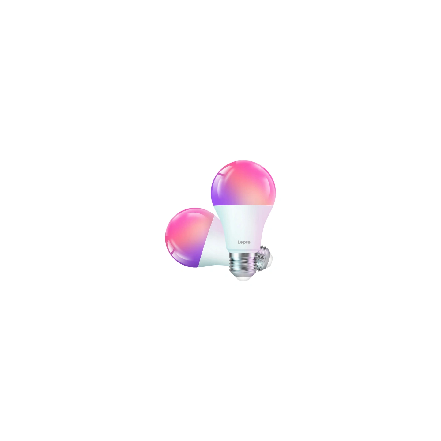 LEPRO B1-EU-2 Smart LED E27 Wi-Fi Light Bulb, 2-Pack