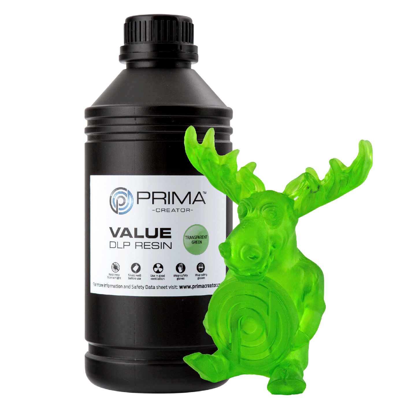 PrimaCreator Value UV / DLP Resin - 1 kg - Transparent Green