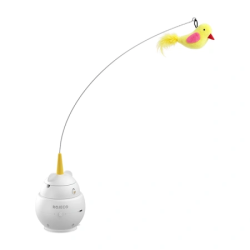 View product ROJECO Q2 Rotating Laser Toy with a Feather for Cats