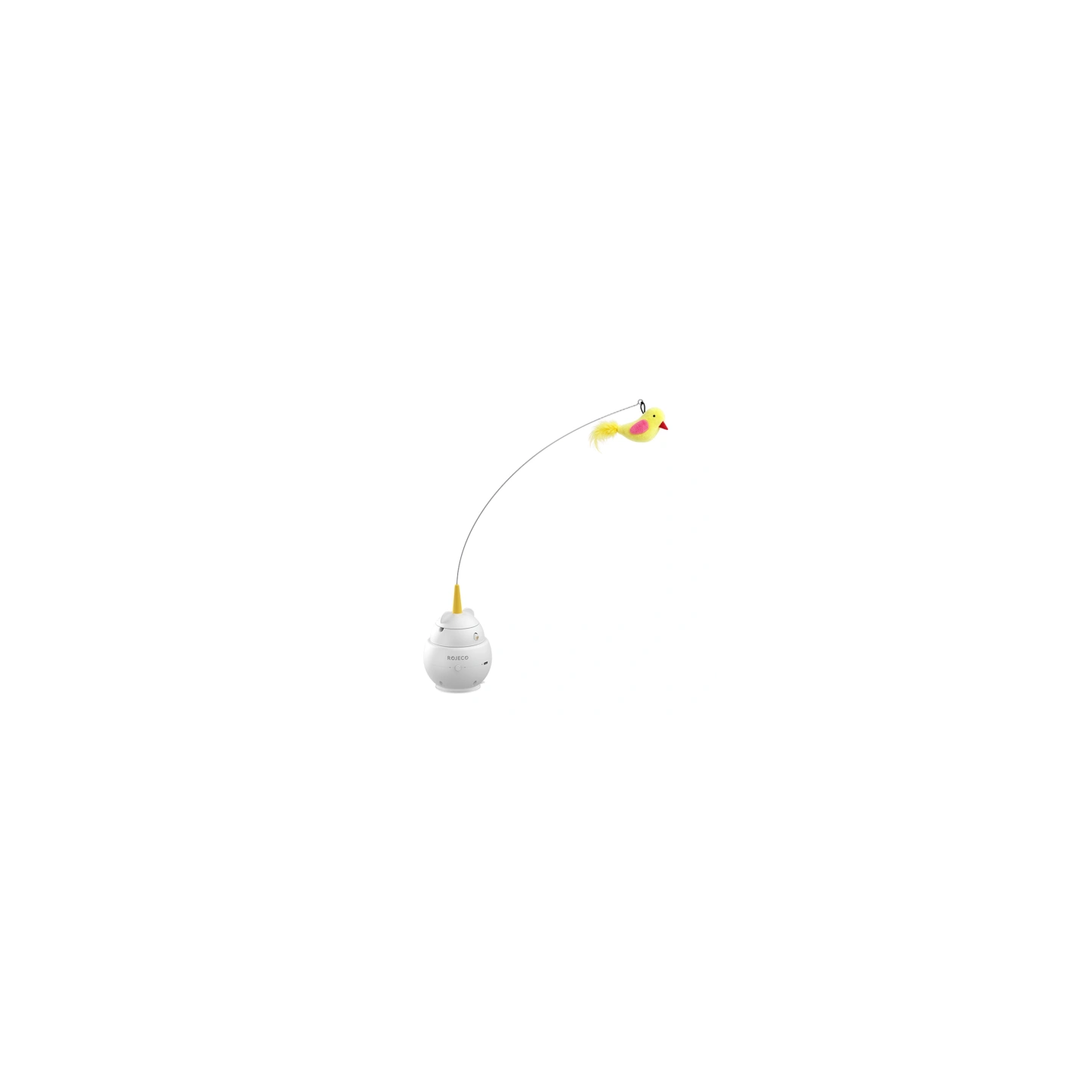 ROJECO Q2 Rotating Laser Toy with a Feather for Cats
