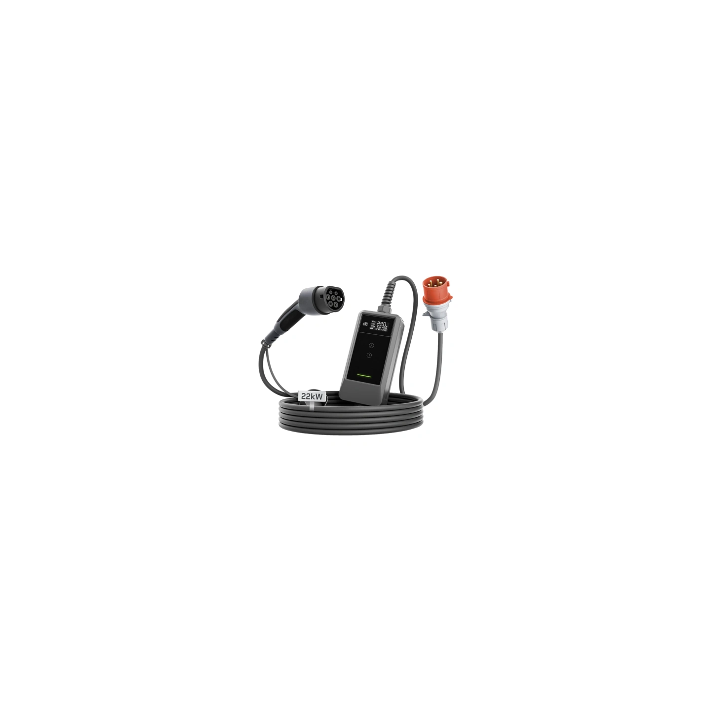 Portable EV charger dé Traveler Set 22kW