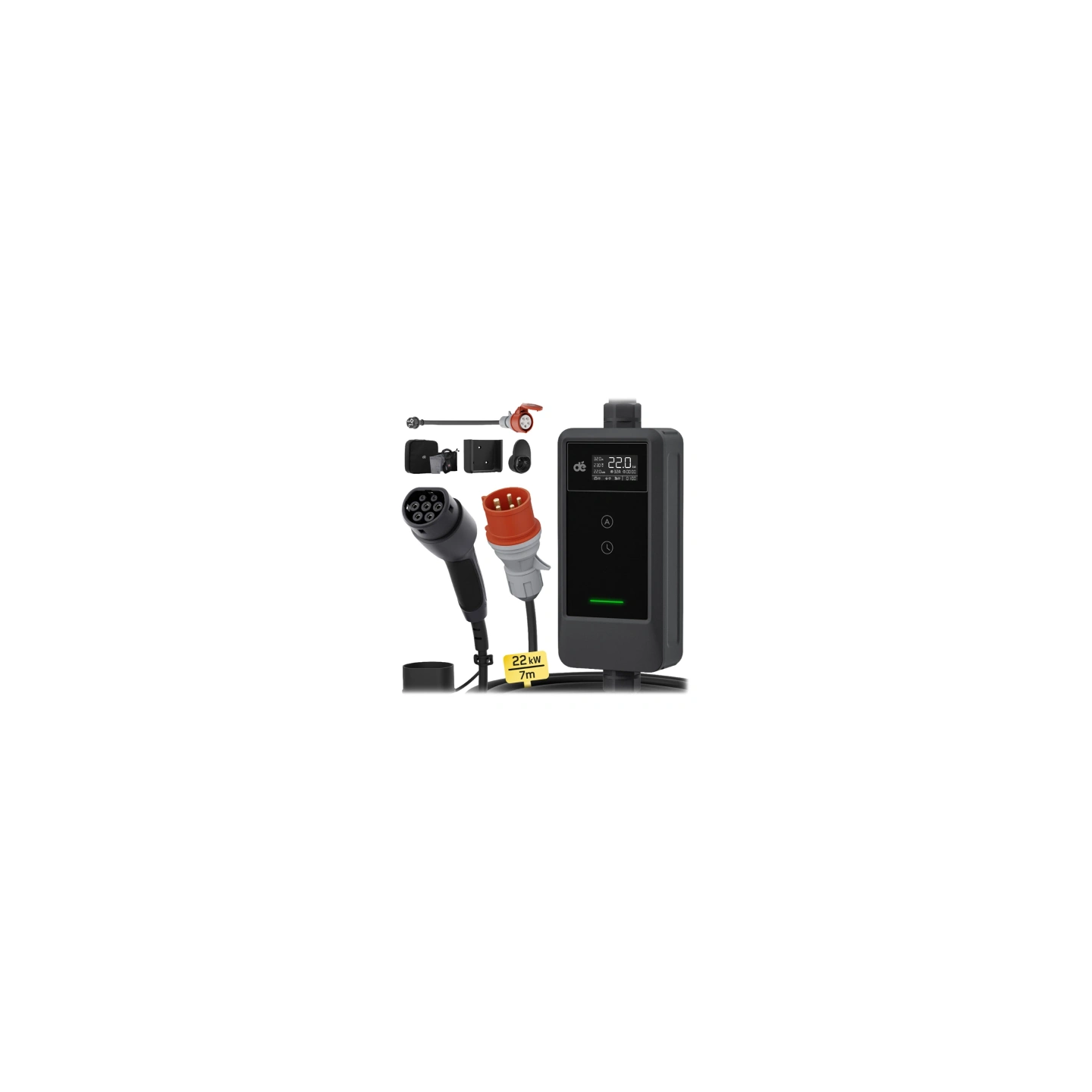 Portable EV charger dé Traveler Set 22kW