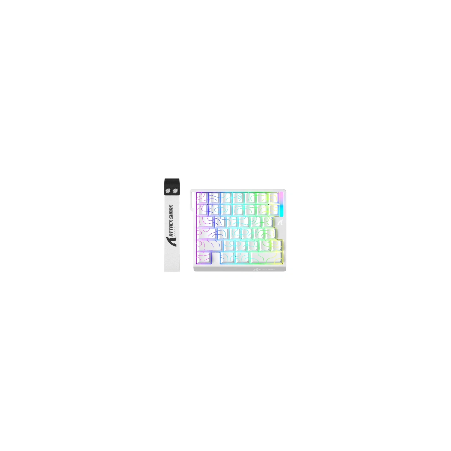 Keyboard ATTACK SHARK M36HE (white contour)