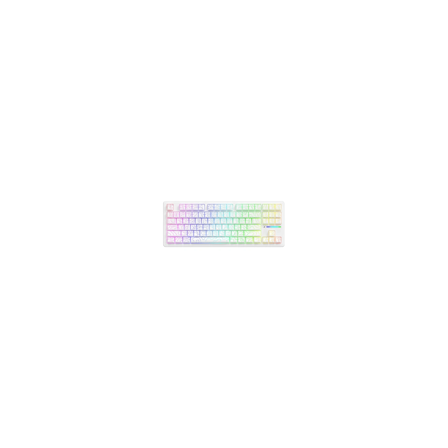 Gaming keyboard ATTACK SHARK M87PROV2RGB( white contour)