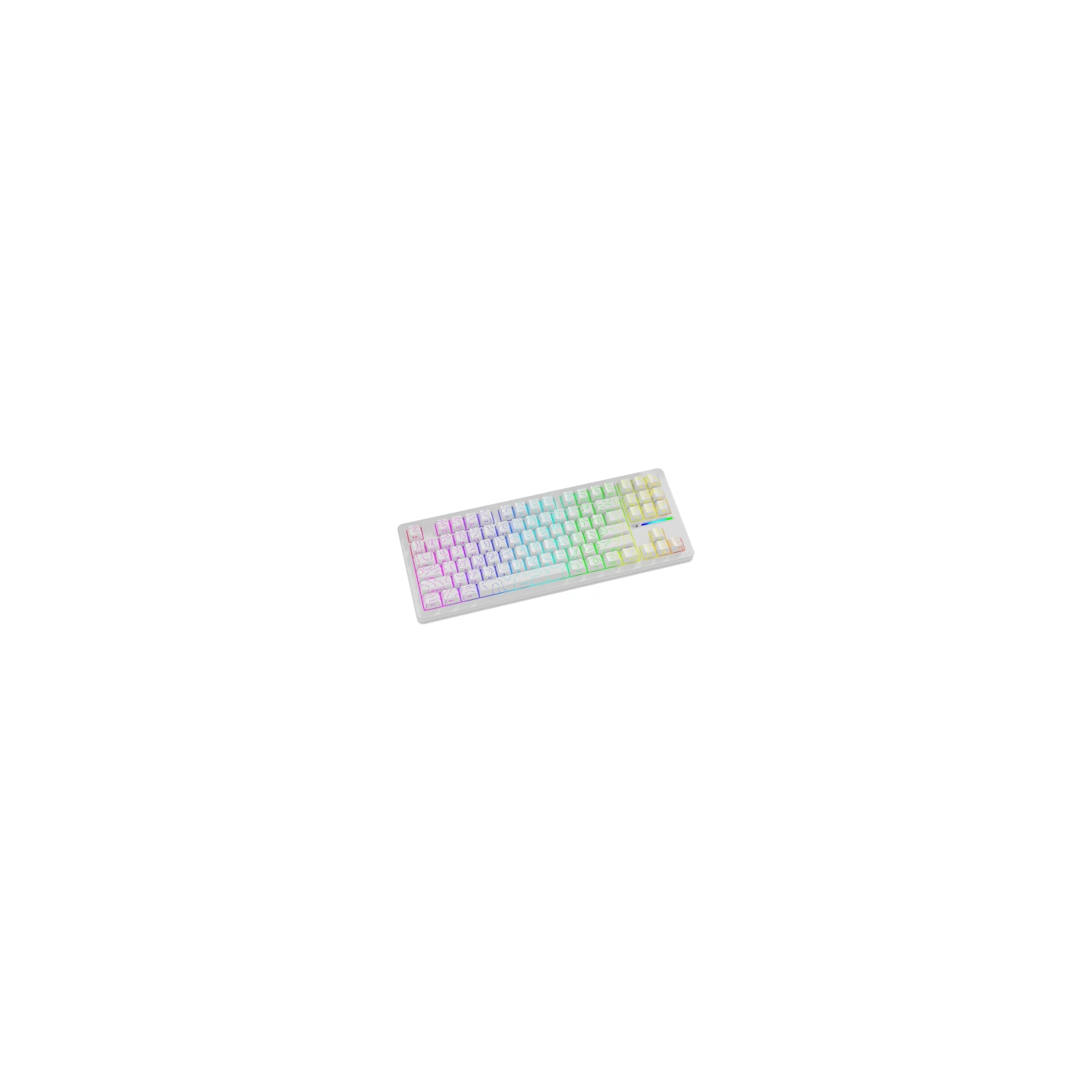 Gaming keyboard ATTACK SHARK M87PROV2RGB( white contour)