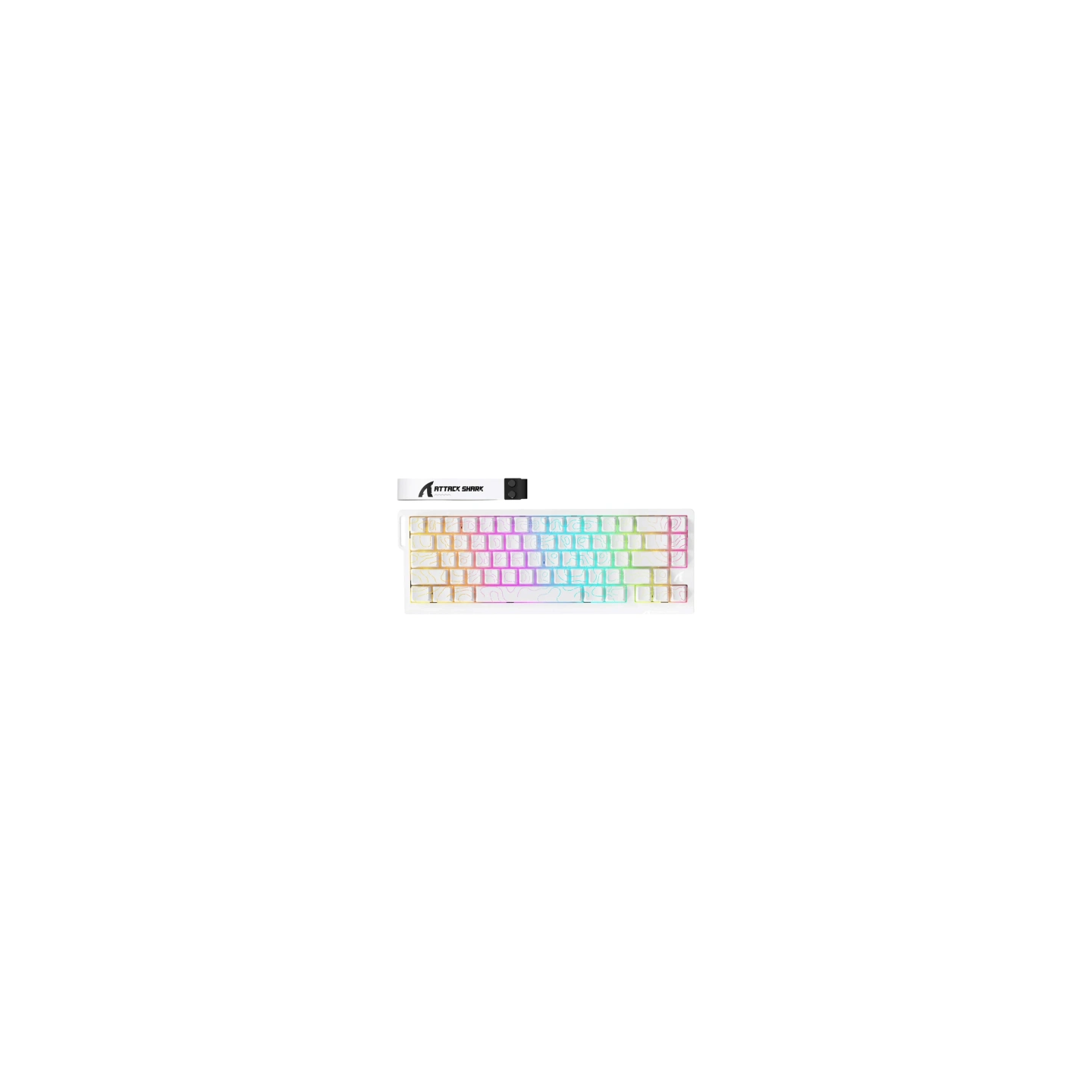 Keyboard ATTACK SHARK X68PRO HE (white)