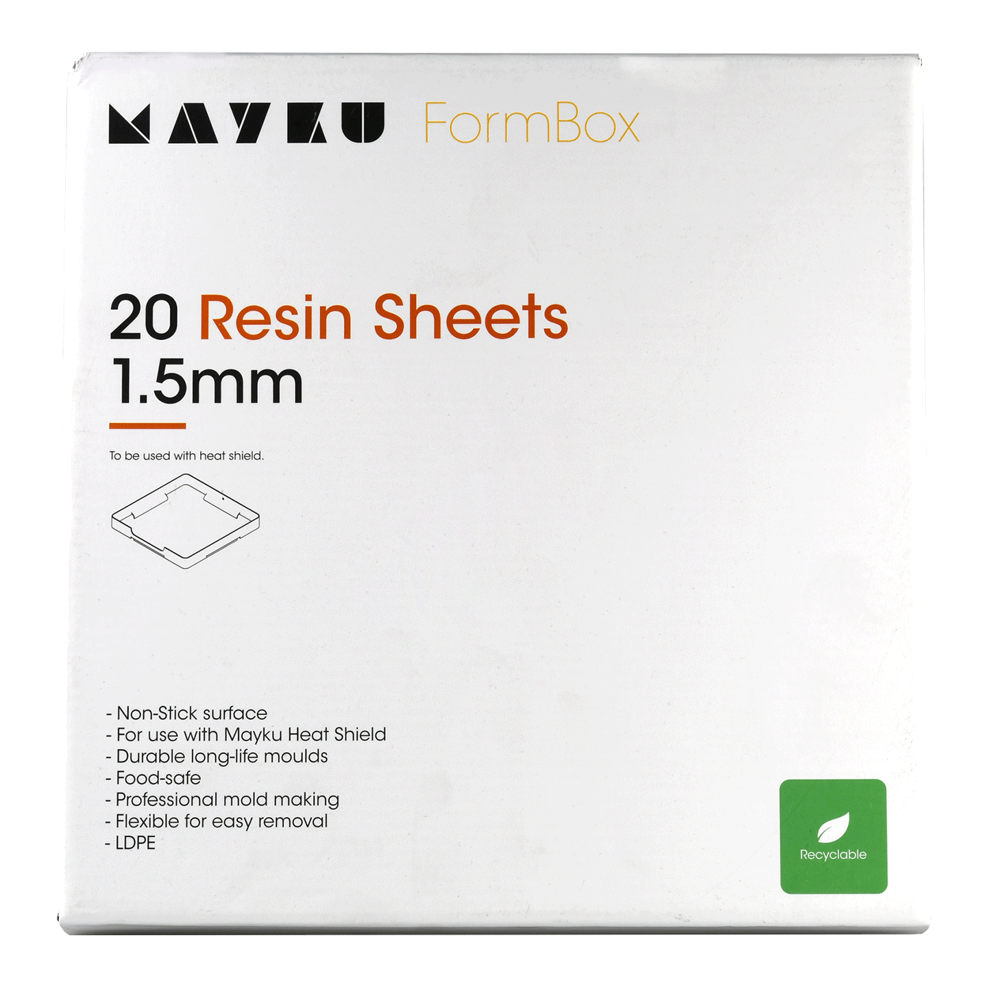 Mayku Resin Sheets (LDPE Sheets) 20 pack of 1.5mm 