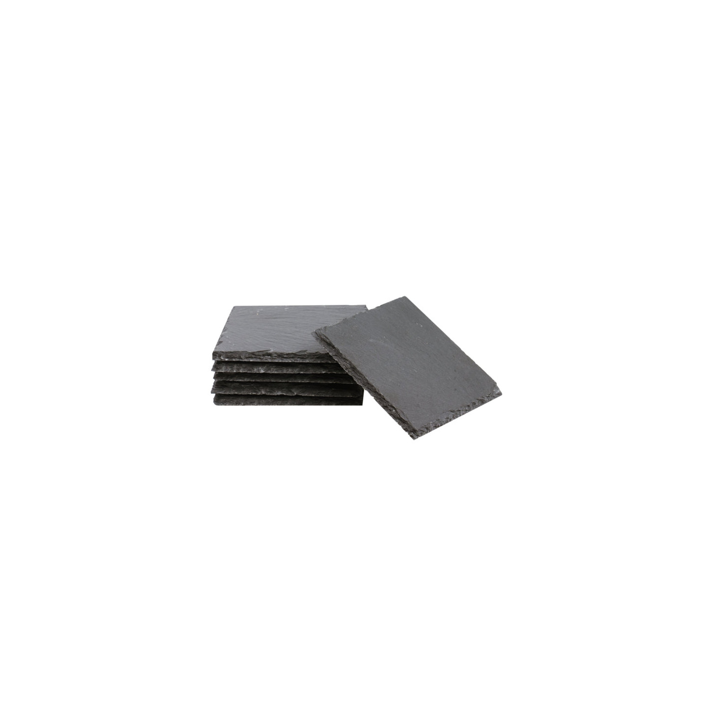 LaserPecker Stone Slate Coasters Square Black(6 pcs)