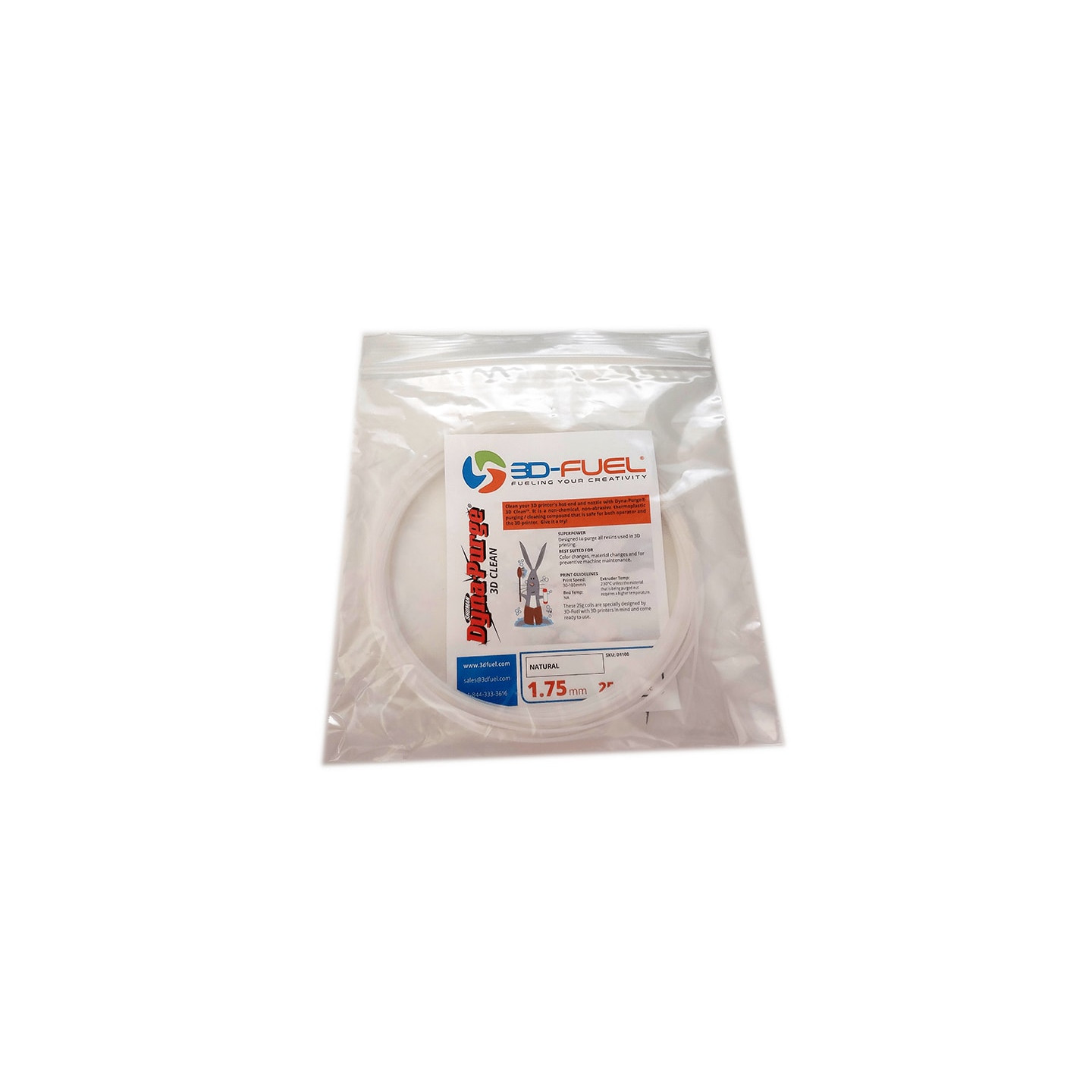Dyna-Purge® 3D Clean™ Cleaning/Purging Filament - 1,75 mm - 25 g