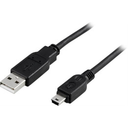 Deltaco USB Cable - 1 m - A-mini B