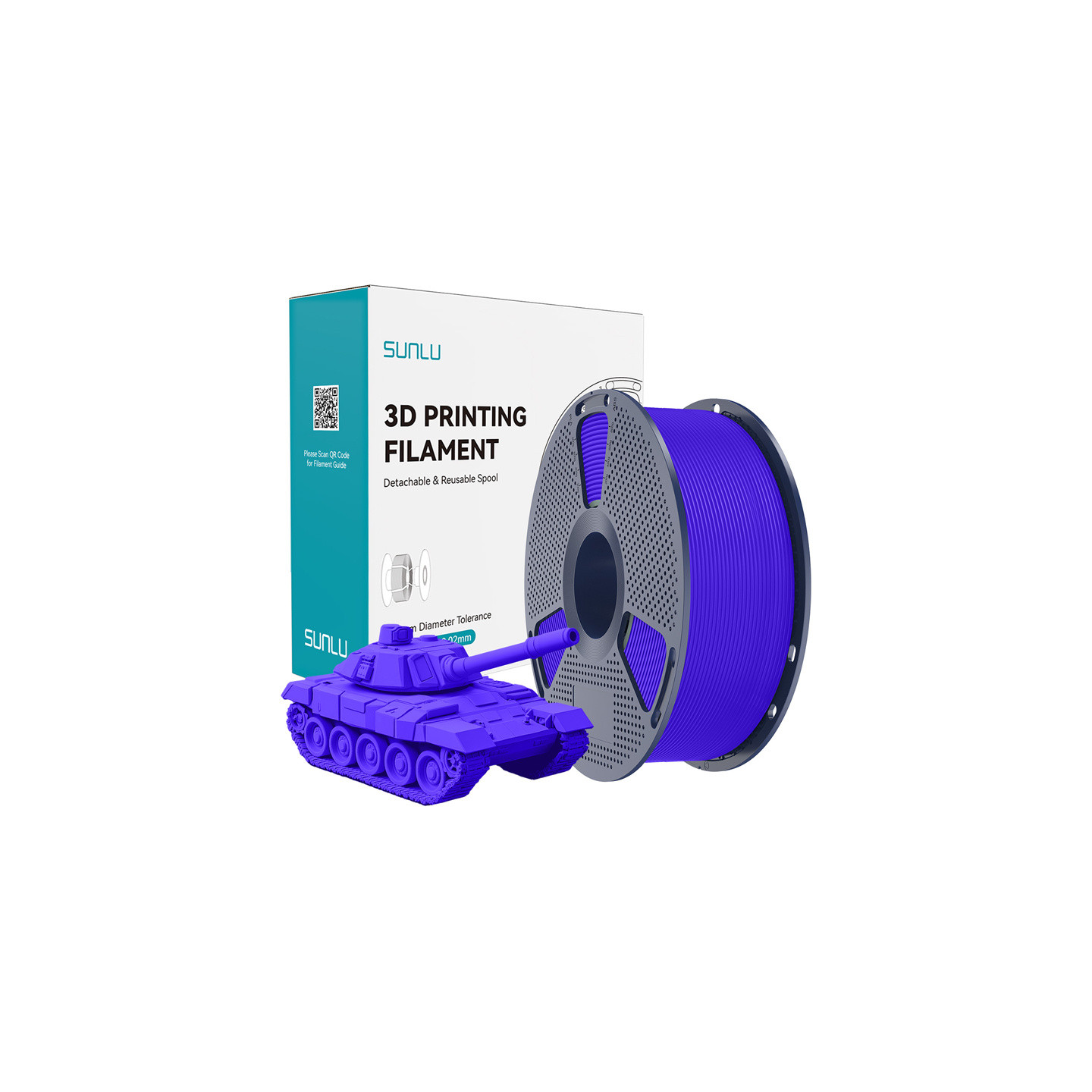 Sunlu PLA+ High-Speed Blue Filament