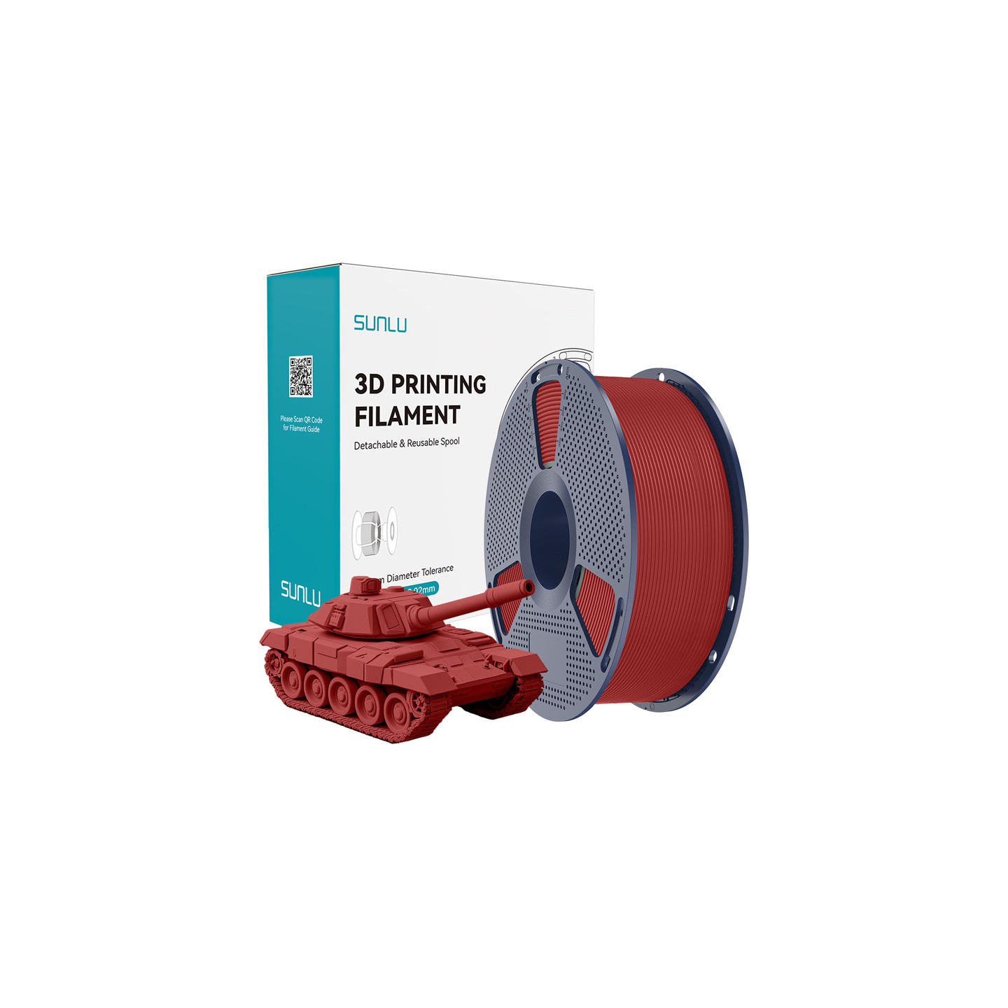 Sunlu PLA+ High-Speed Red Filament