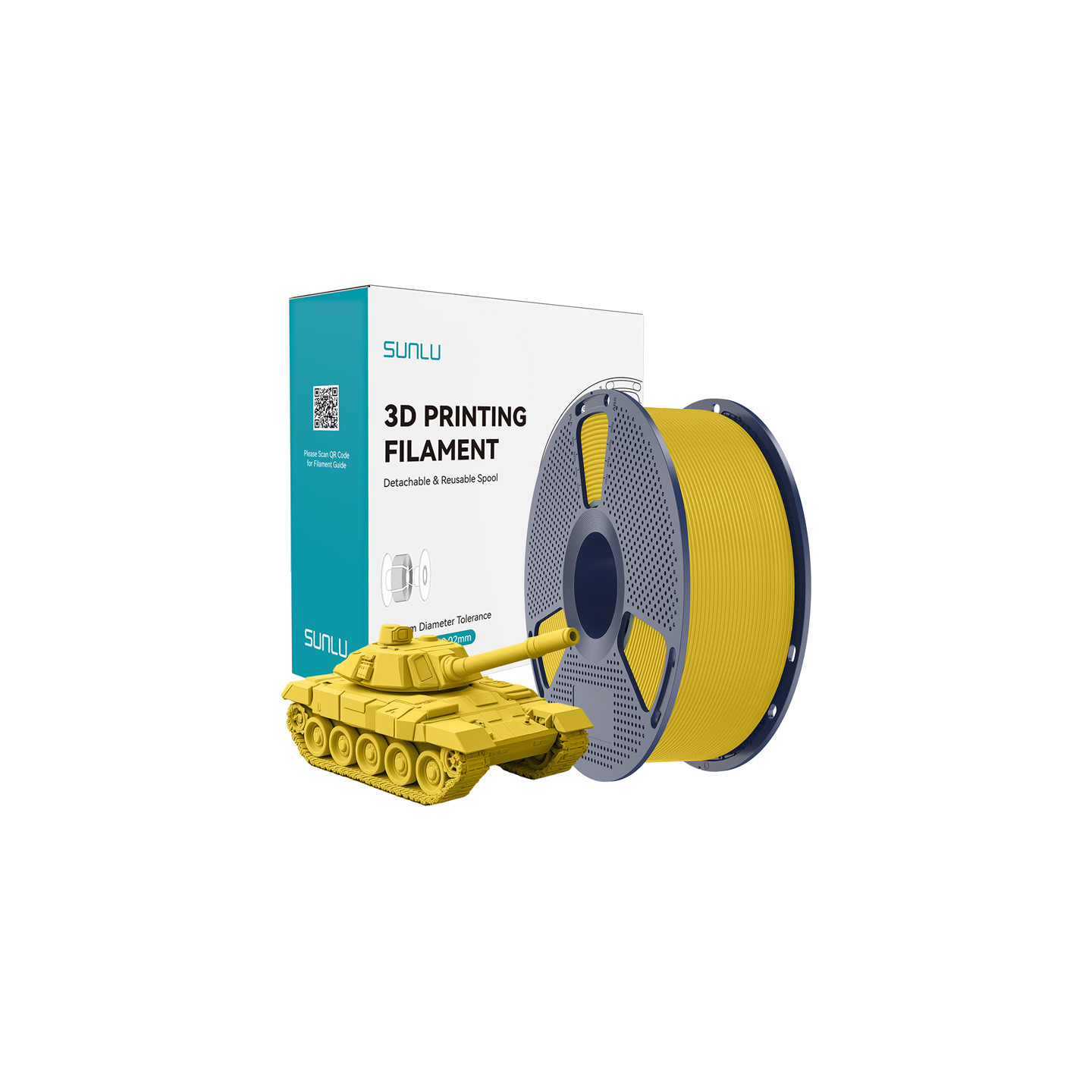 Sunlu PLA+ High-Speed Yellow Filament