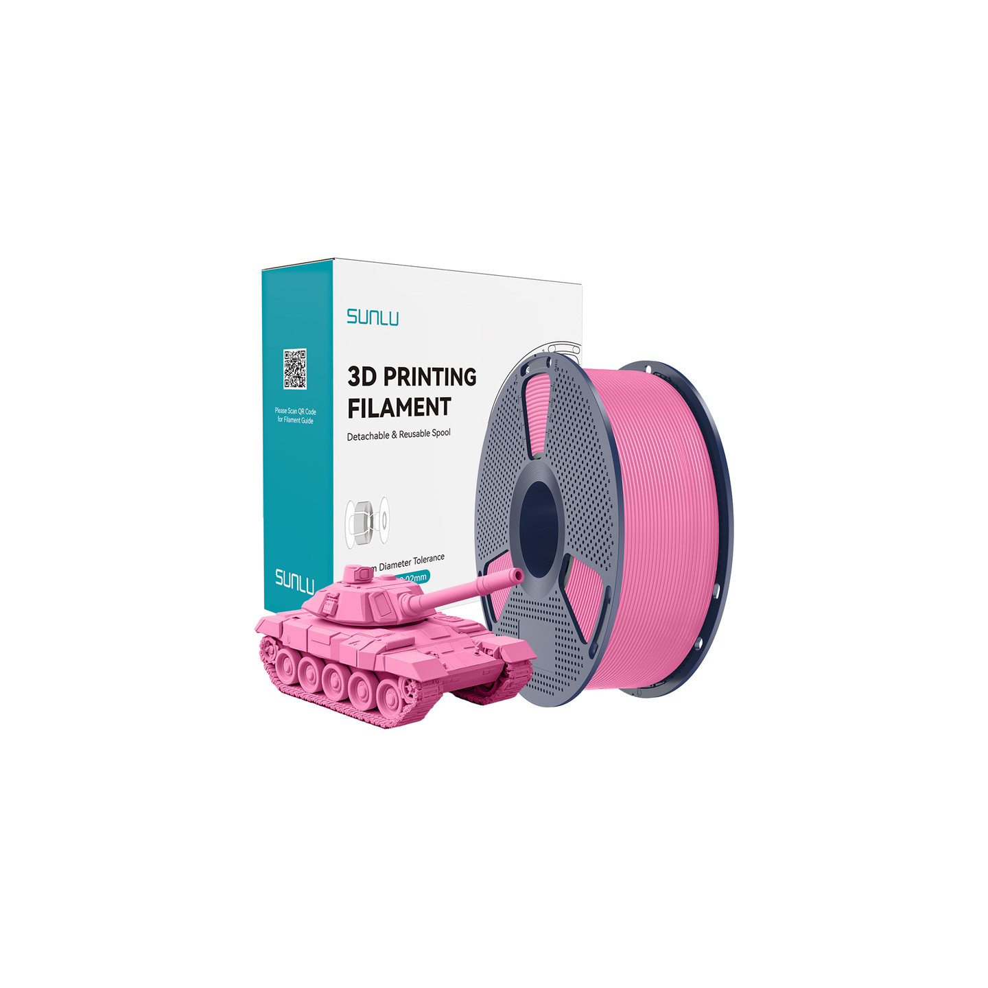 Sunlu PLA+ High-Speed Pink Filament