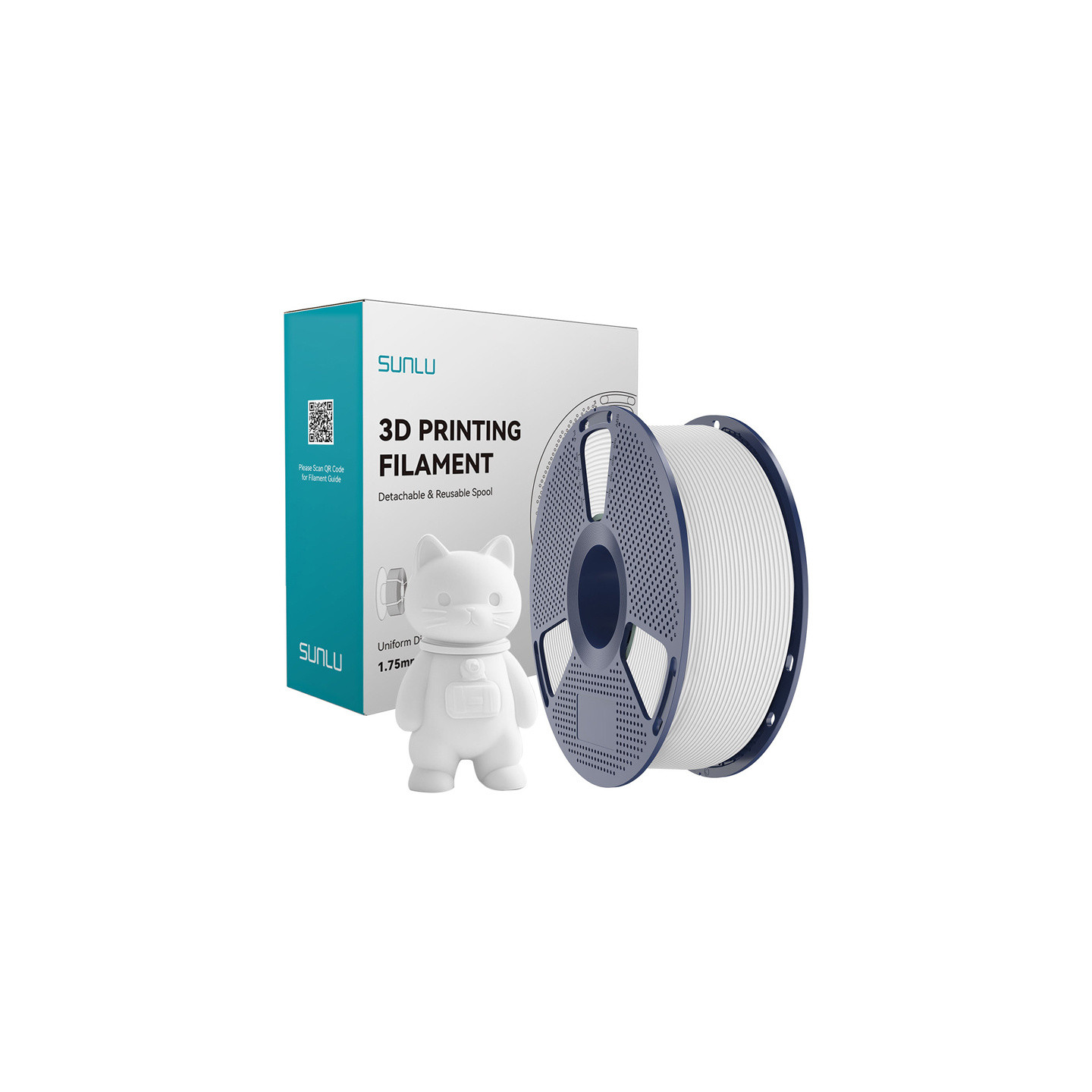 Sunlu PLA Matte Filament (White)